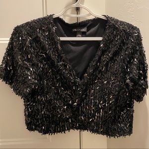 I.N. Studio Sequin Shrug jacket size L